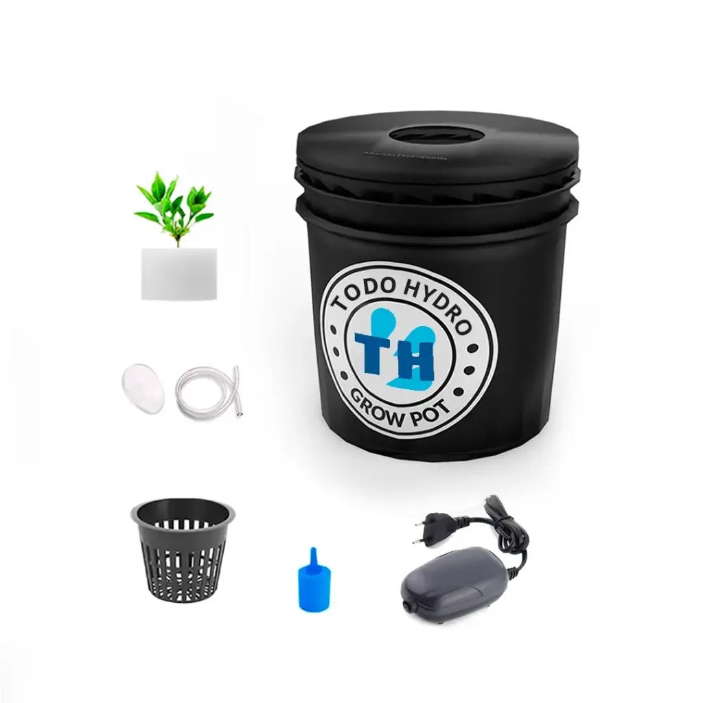 Grow Pot Initial DWC Hydro Bucket Kit with Air Pump, Nutrients & More