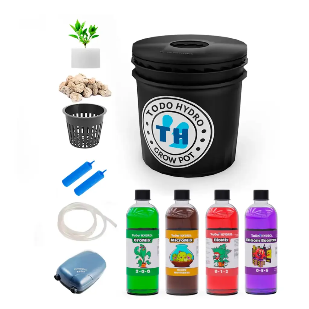 Grow Pot Professional DWC Hydro Bucket Kit with Air Pump, Nutrients & More (copy)
