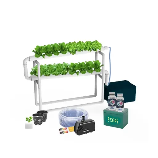 [KITWNUTRN7] Hydroponic Kit N7 NFT System for 16 Plants, Complete Indoor Garden with Nutrients, Seeds & Accessories