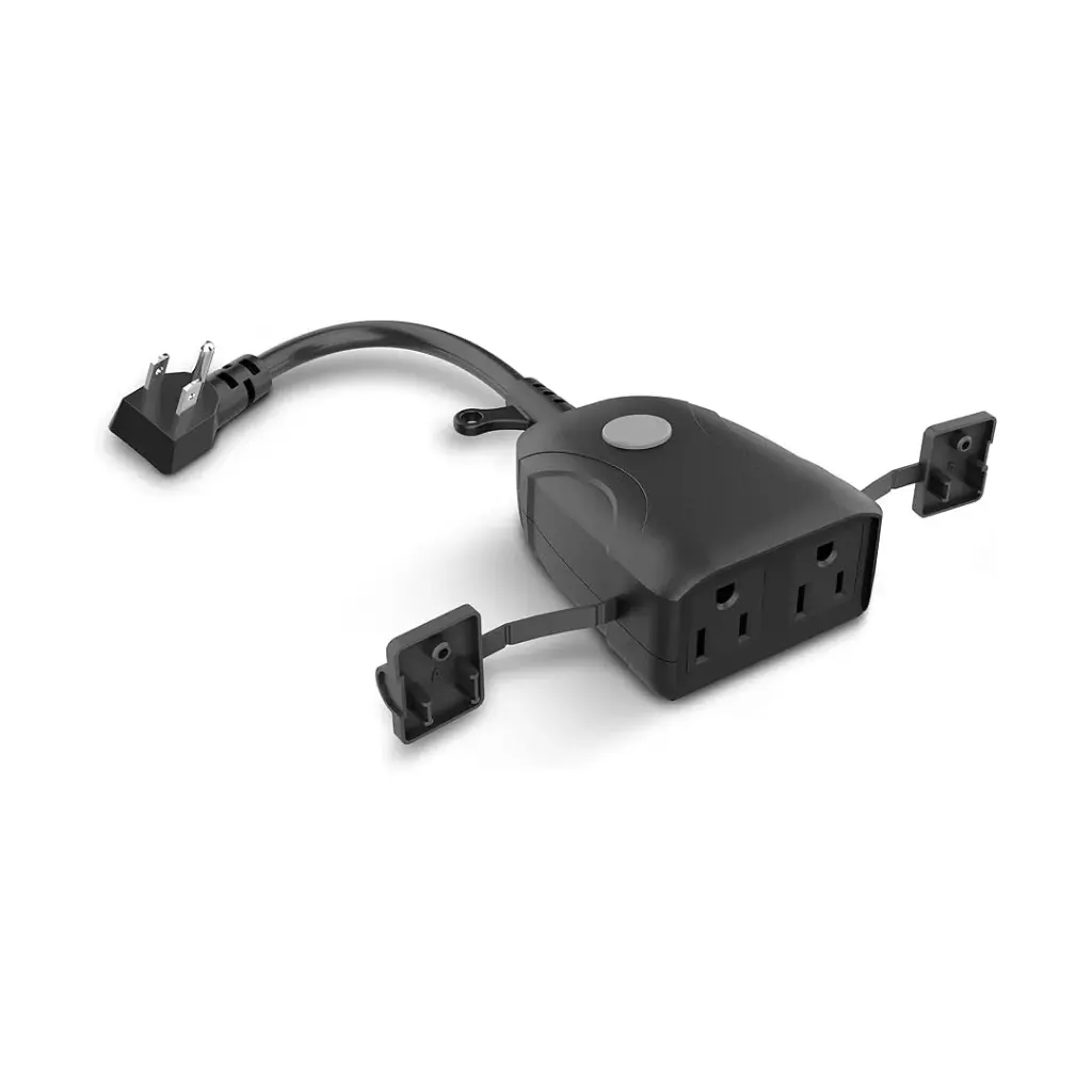 [OTH123] Outdoor Smart Plug with Dual Outlets, Tuya/Smart Life Control for Hydroponic Systems